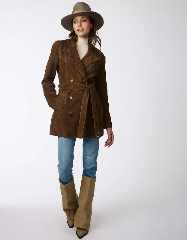 Design Perception Pinnacle Suede Double Breasted Jacket