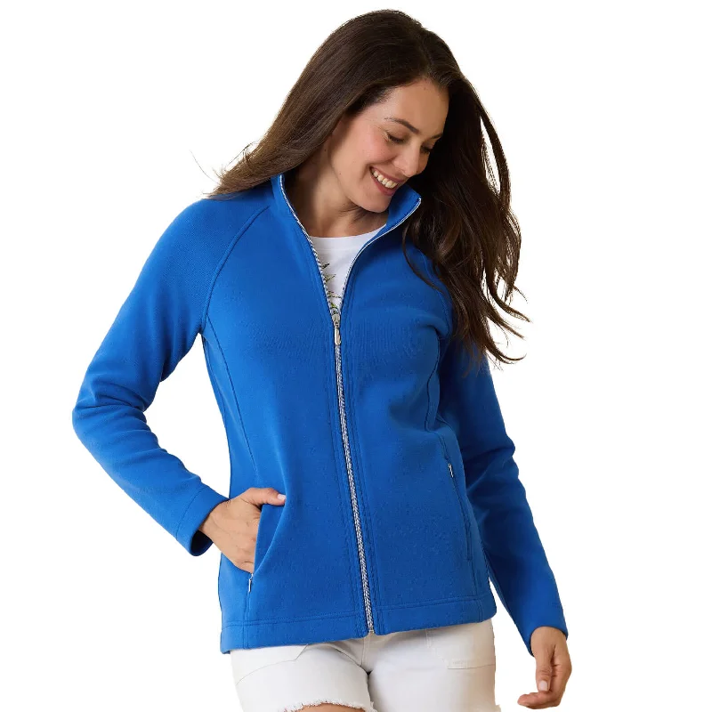 Comfy Pants Tommy Bahama Women's New Aruba Full Zip Sweatshirt - Cobalt Sea