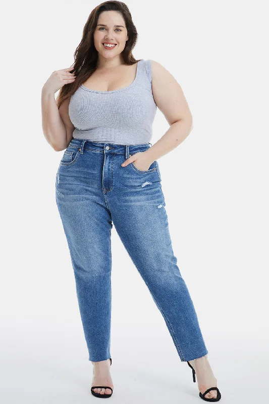 Modern Comfort BAYEAS Full Size High Waist Distressed Raw Hew Skinny Jeans