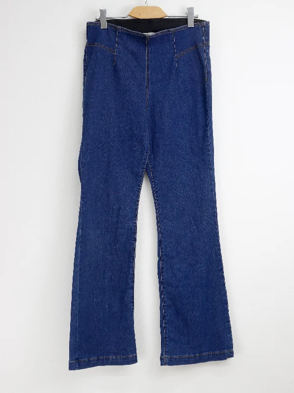 Luxe Comfort Women's Plain Solid Jeans,Blue