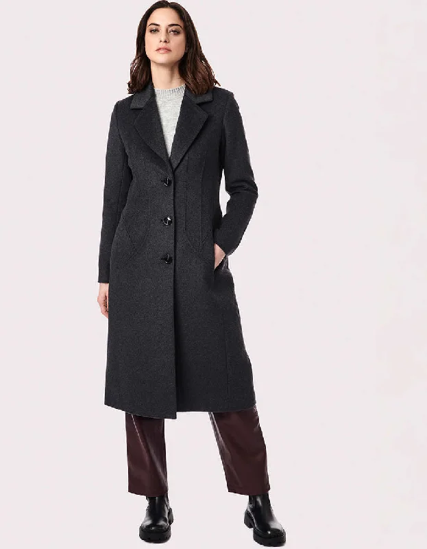 Carefree City Chic Long Wool Coat for Women