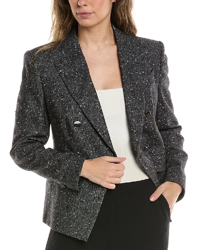 Street Fashion Hugo Boss Jocanah Linen-Blend Jacket