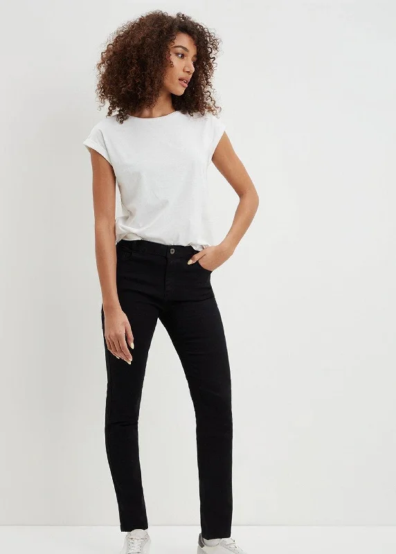 High-end Wear Women's Plain Jeans,Black
