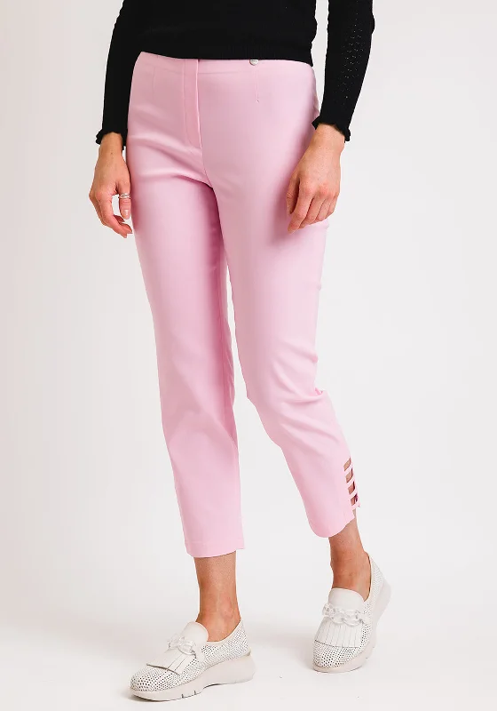 Luxury Customization Robell Lena 09 Slim Fit Stretch Cropped Trousers, Soft Rose