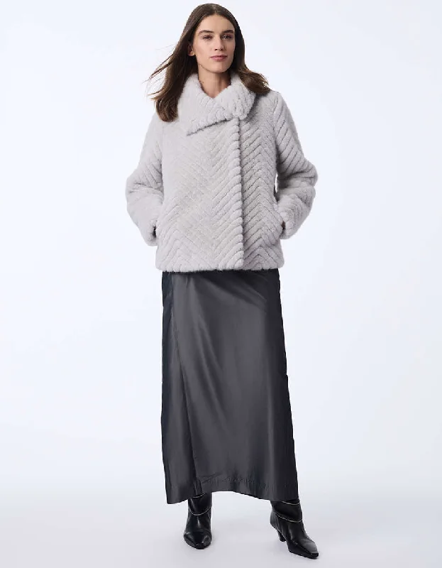Windbreaker fashion Echelon Faux Fur Coat