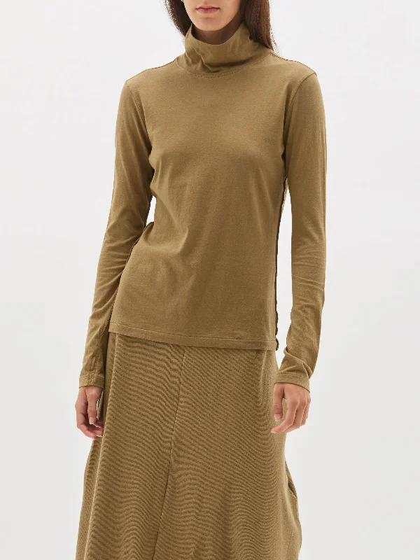Effortless Dressing slim roll neck long sleeve t.shirt