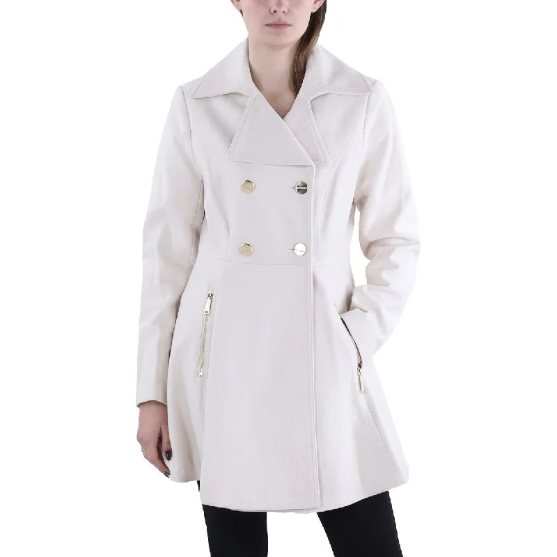 Classic Retro Laundry by Shelli Segal Womens Wool Blend Midi Pea Coat