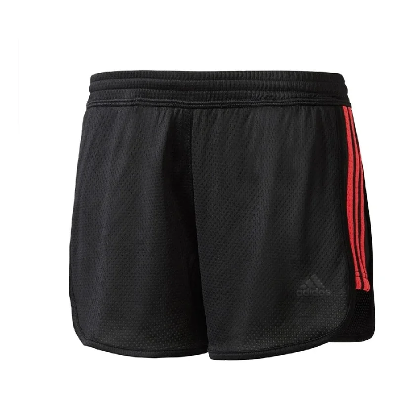 Casual Wear Adidas Women's Training 3 Stripe Knit Shorts Black Core Pink Size Large