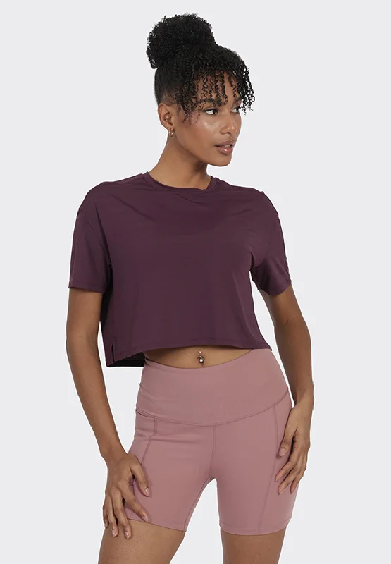 Lounge Chic AeroCool™ Training - Mesh Boxy Crop
