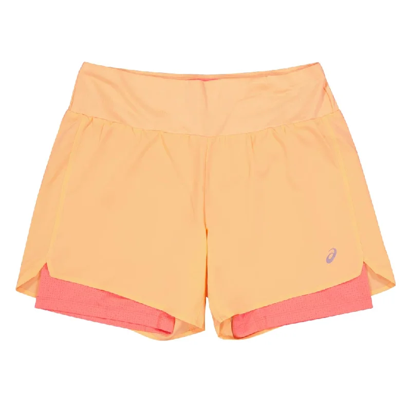 Floral Prints Asics - Women's Road 2-N-1 5 Inch Shorts (2012C378 800)