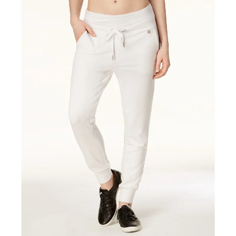 Luxe Comfort Calvin Klein Performance Women's Slim Sweatpants White Size Large - L