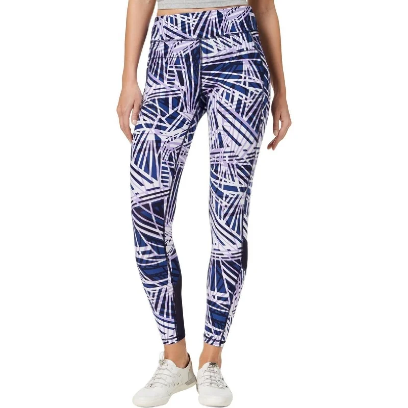 Stretch Design Calvin Klein Women's Printed High-Waist Mesh-Trimmed Solitaire Combo Size Small - Purple