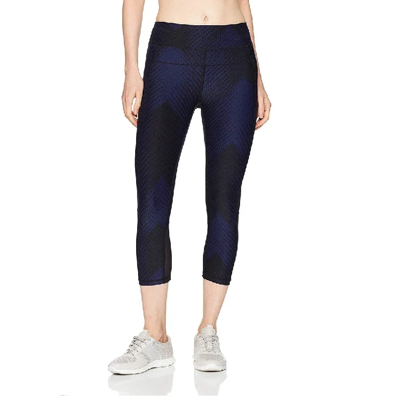 Casual Choice Calvin Klein Women's Space-Dyed Cropped Leggings Ink Combo Size Medium - Blue