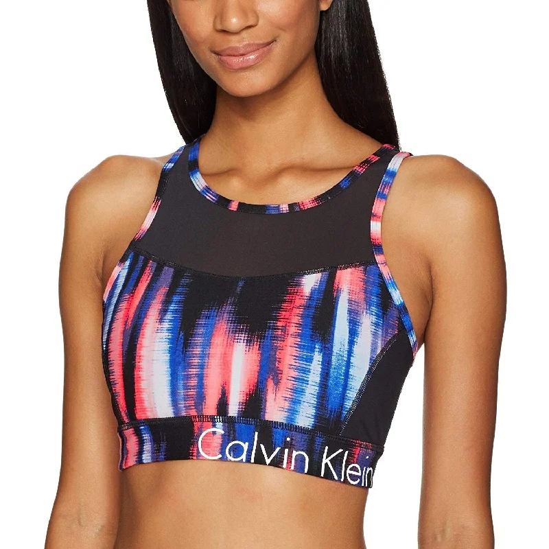 Modern Chic Calvin Klein Women's Tribeca Printed Mesh-Back Medi Red Combo Size Extra Small - X-Small
