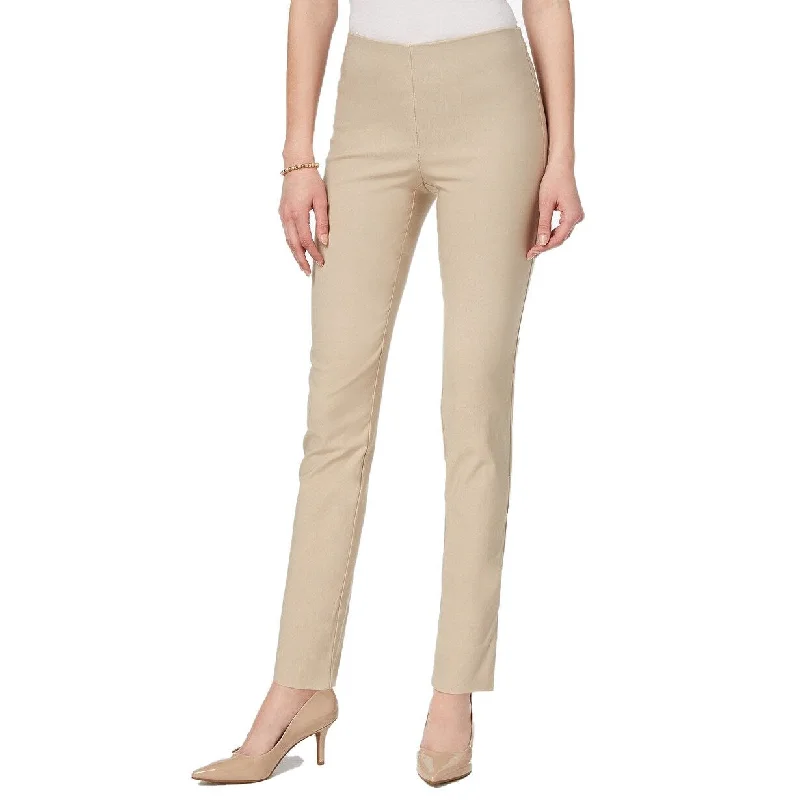 Cozy Fit Charter Club Women's Chelsea Tummy Control Skinny-Leg Ankle Pants Beige Size 16