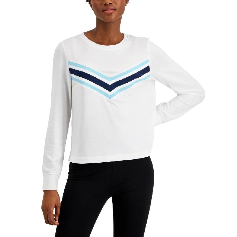 ID Ideology Women's Active Chevron Top White Size X-Small - XS