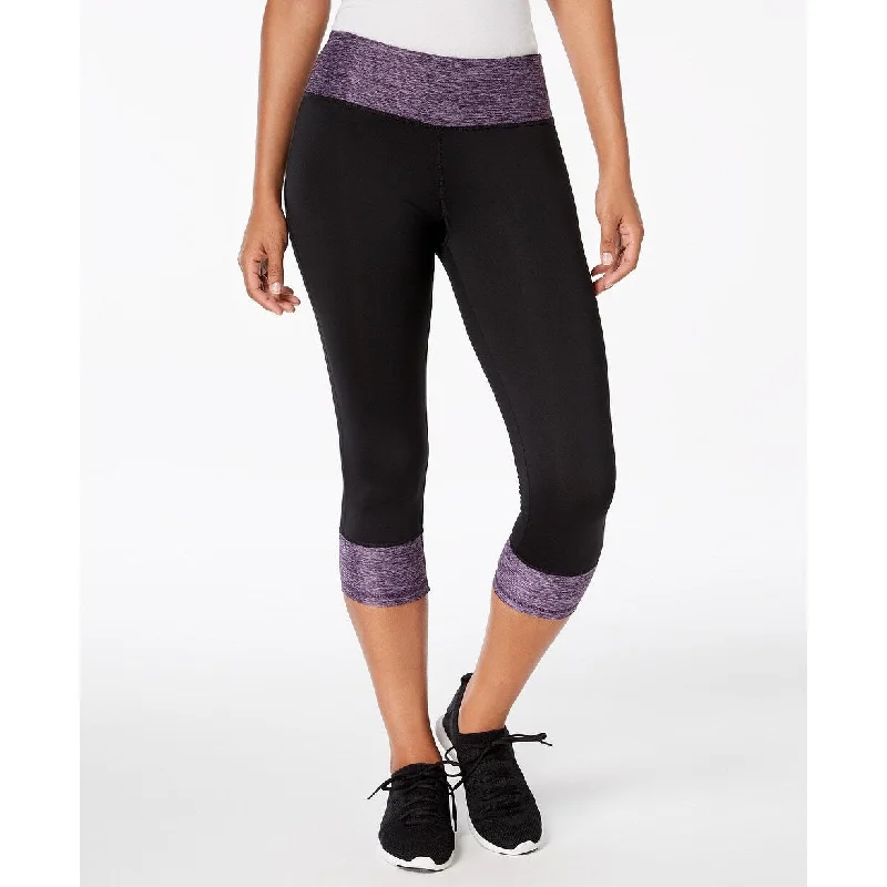 Urban Style Ideology Women's Rapidry Colorblocked Capri Leggings Purple Medium - M (8 - 10)