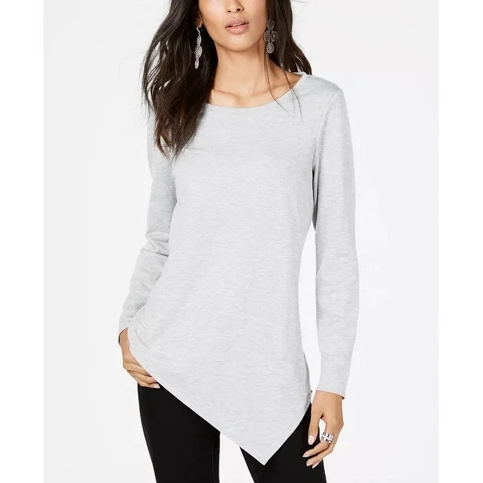 Chic Outfits INC International Concepts Women's Tunic Sweatshirt Gray Size XL - X-Large