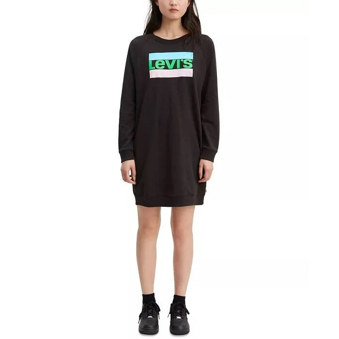 All-Day Outfits Levi's Women's Crew Sweatshirt Dress Black Size X-Large
