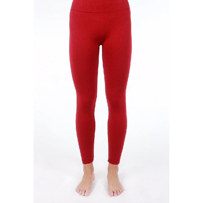 Romantic Temperament Love Charm Women's Fleece Lined Seamless Leggings Red Size Medium Large