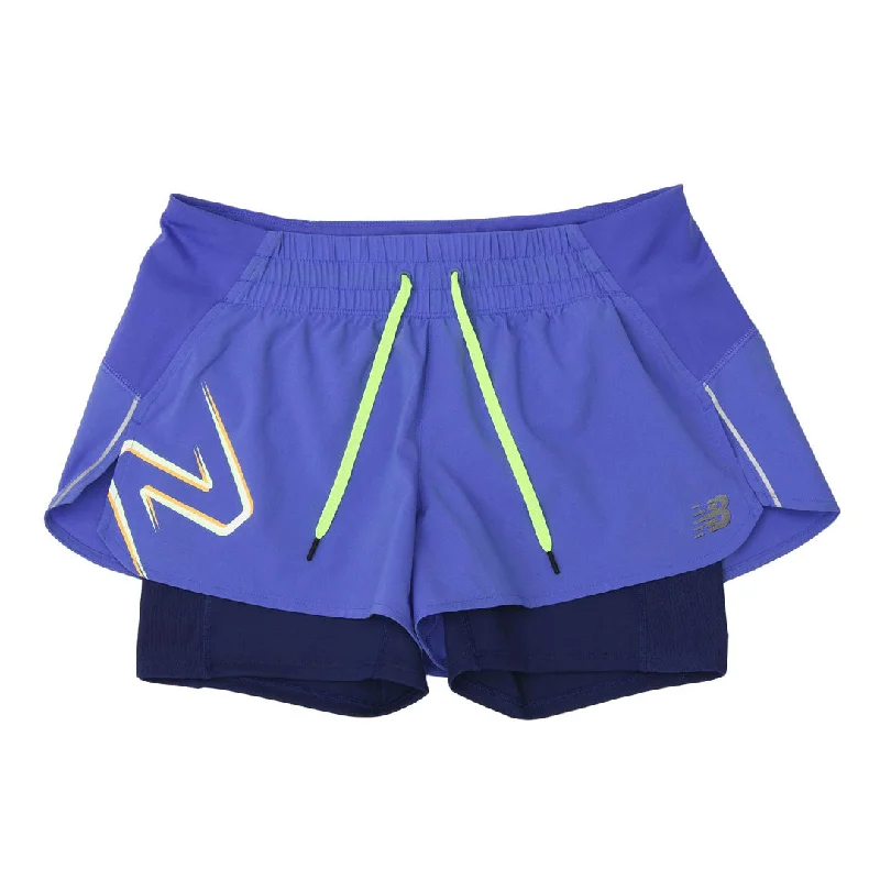 Stylish Casuals New Balance - Women's Impact Run 2 in 1 Shorts (WS21271 ARA)