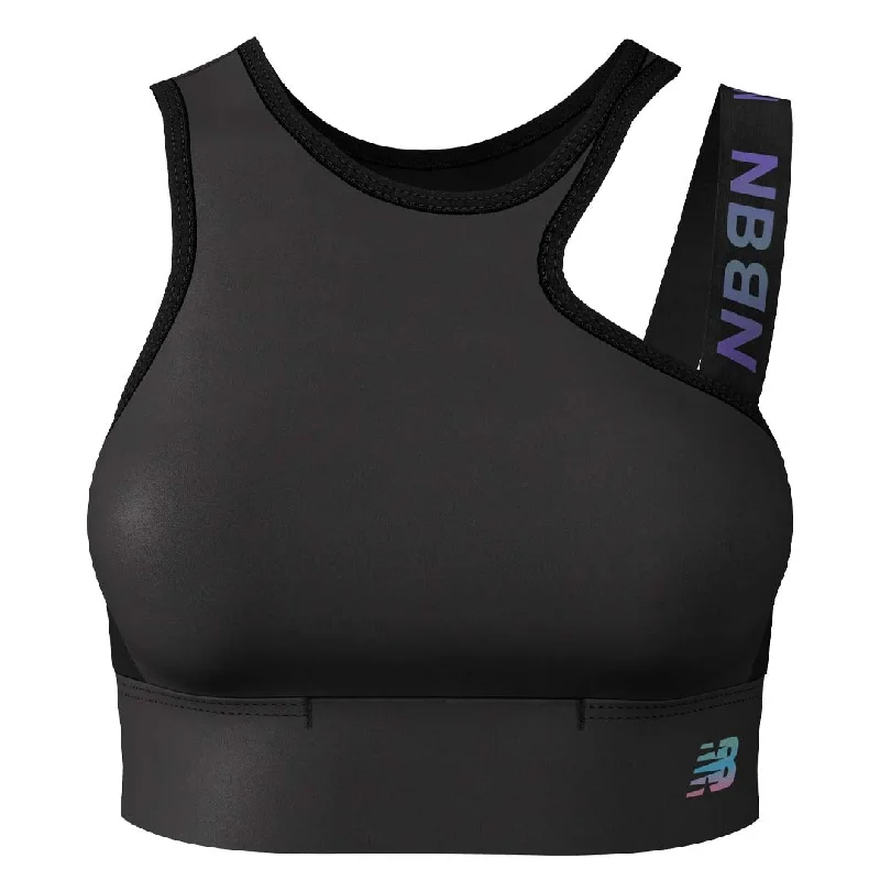 Casual Fit Wear New Balance - Women's Q Speed Shape Shield Crop Bra (WB23288 BK)