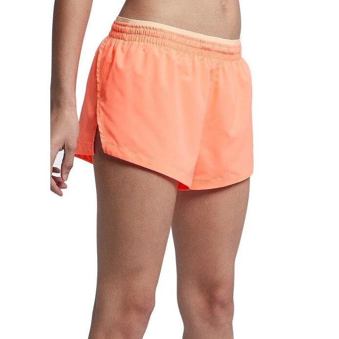 Trendy Layers Nike Women's Fitness Running Shorts Crimson Pulse Size Small - Orange