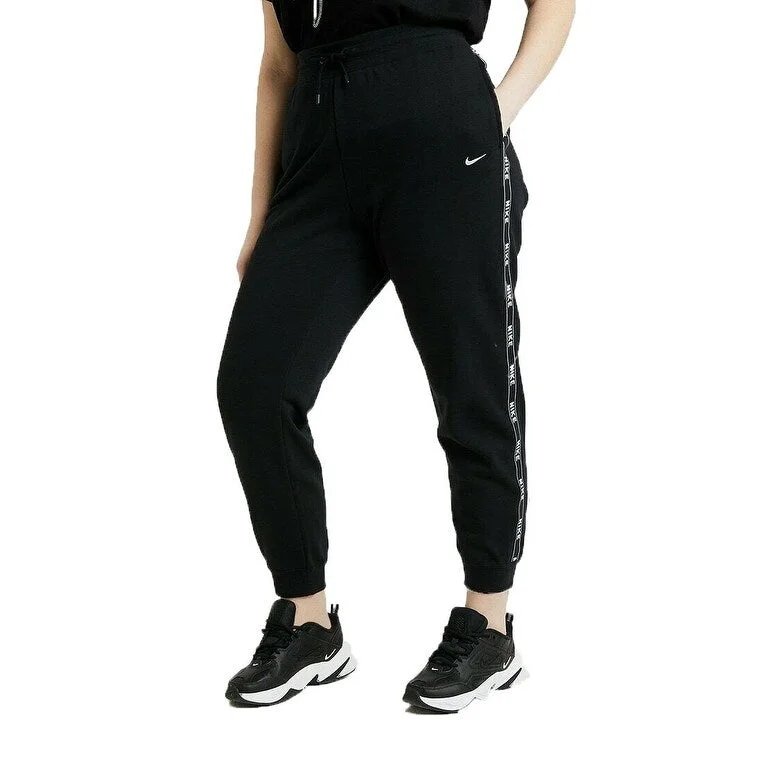 Elegant Fit Nike Women's Plus Logo Tape Trackpants Black Size Extra Large - X-Large