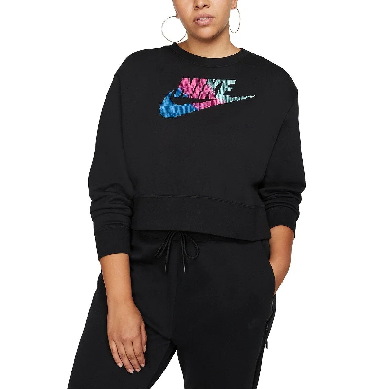 Casual And Comfortable Nike Women's Plus Size Sportswear Fleece Crewneck Sweatshirt Black Size X-Large Casual And Comfortable Nike Women's Plus Size Sportswear Fleece Crewneck Sweatshirt Black Size X-Large