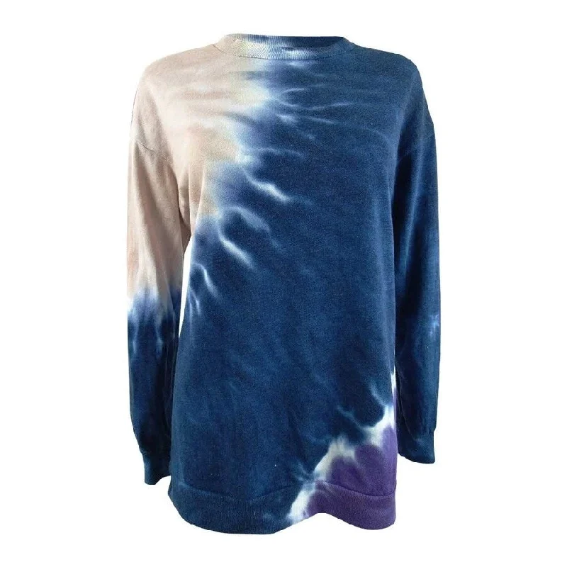 Relaxed Fit Wear Ultra Flirt Juniors' Tie-Dye Tunic Sweatshirt Dark Blue Size Medium Relaxed Fit Wear Ultra Flirt Juniors' Tie-Dye Tunic Sweatshirt Dark Blue Size Medium