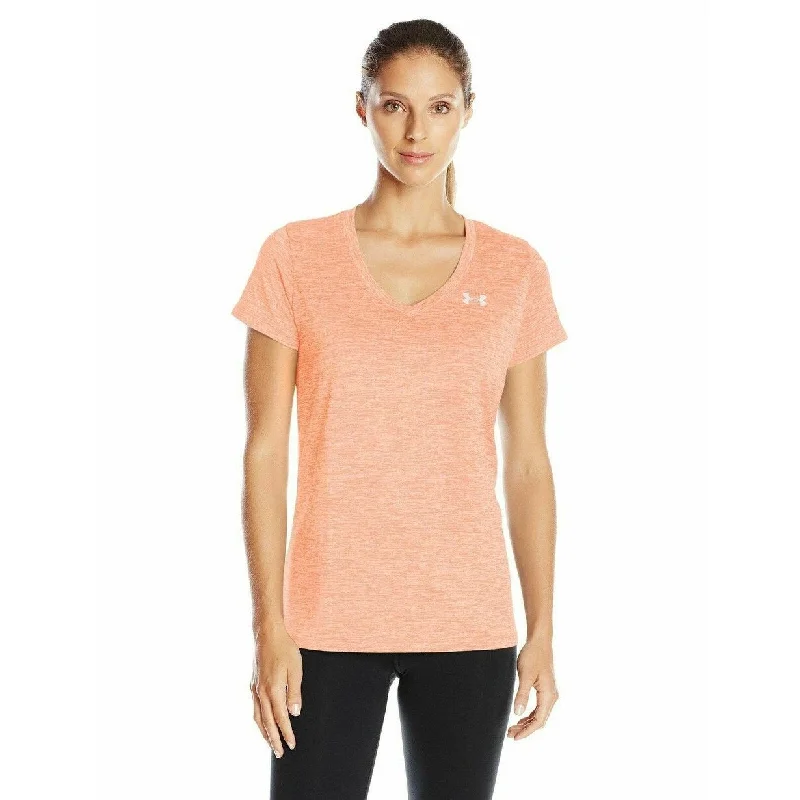 Low-key Luxury Under Armour Women’s Twisted Tech V-Neck Shirt Orange Size Small