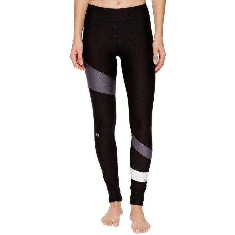 Retro Fashion Under Armour Women's HG Color Block Leggings Black Rhino Grey Size Large Retro Fashion Under Armour Women's HG Color Block Leggings Black Rhino Grey Size Large
