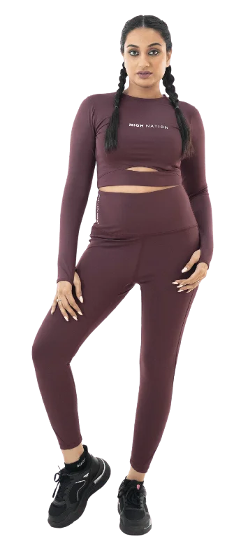 Simple Looks Wine Red Active Co-Ord Set