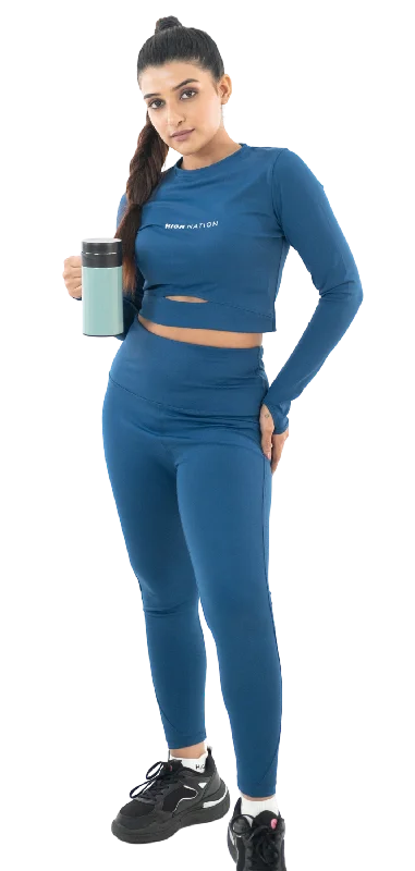 Cozy Knits AirForce Blue Active Co-ord Set