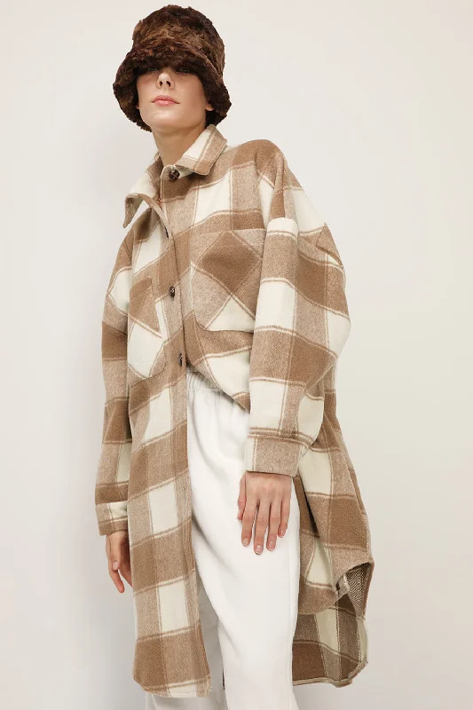 Relaxed Dresses Ada Oversized Plaid Shirt Jacket