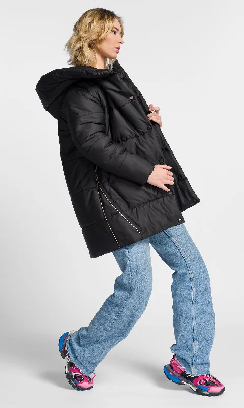 Stylish Jackets Adjustable Silhouette Quilted Jacket