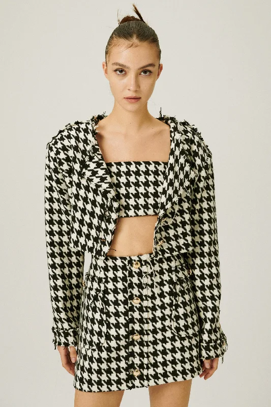 Integrated Design Allen Frayed Crop Jacket