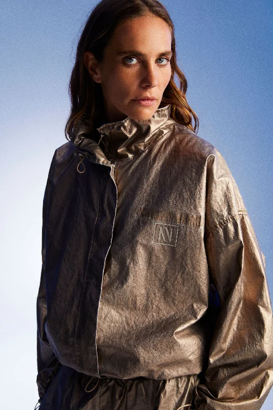 Personalized Design Bronze Metallic Jacket