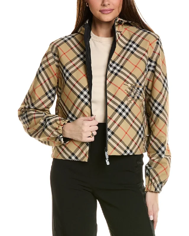 Elegant And Elegant Burberry Reversible Crop Jacket