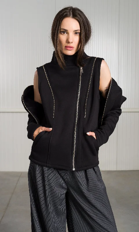 Preview New Products Cotton Fleece Jacket with Detachable Sleeves