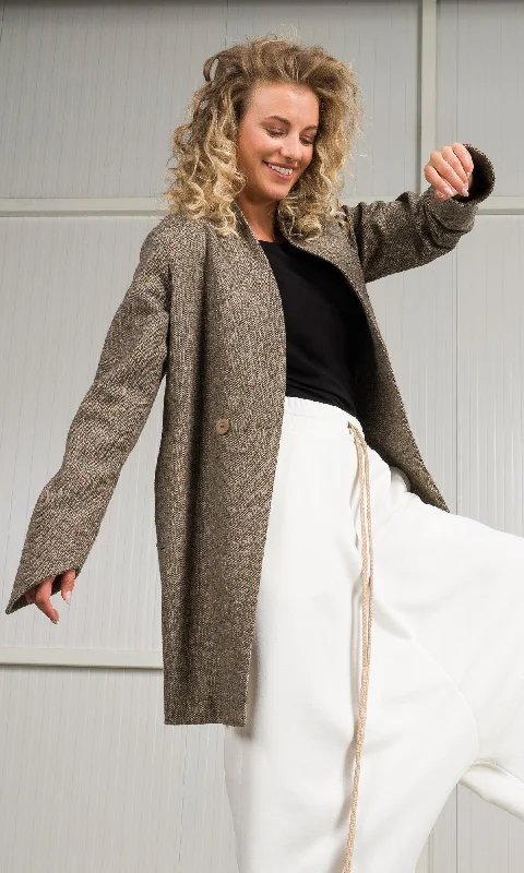 Printed Patterns Donegal Tweed Cocoon Coat