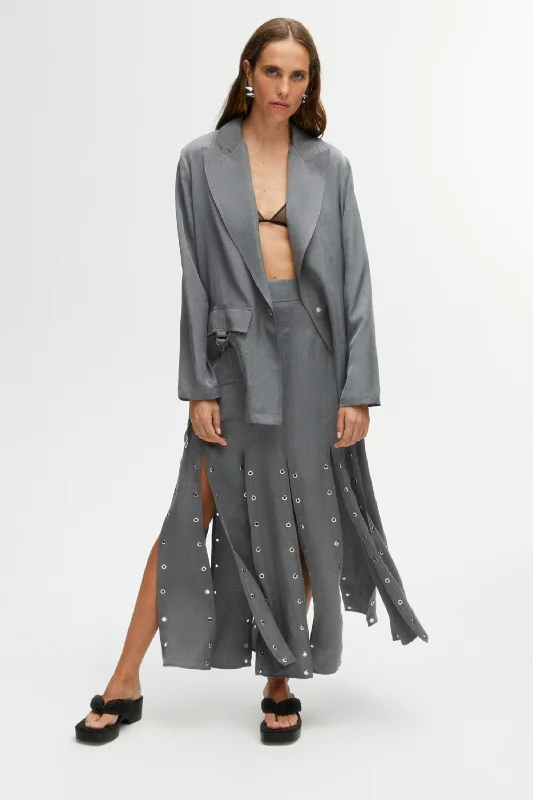 Lazy Home Double-Breasted Jacket with Pockets
