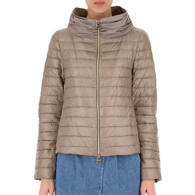 European Plan Down Full Combo Jacket In Tan