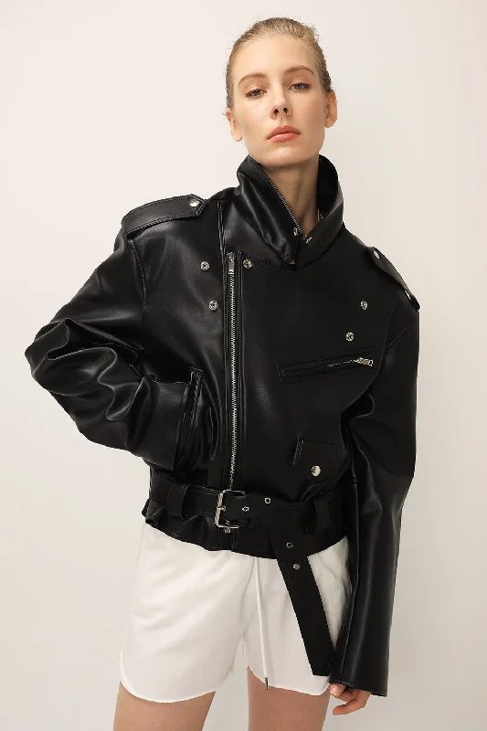 Bright Colors Emma Pleather Rider Jacket