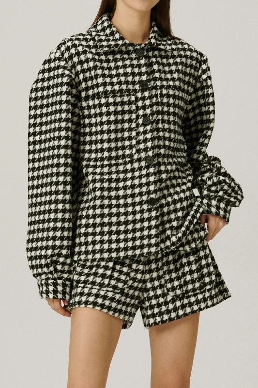 Classic Color Harper Houndstooth Shacket
