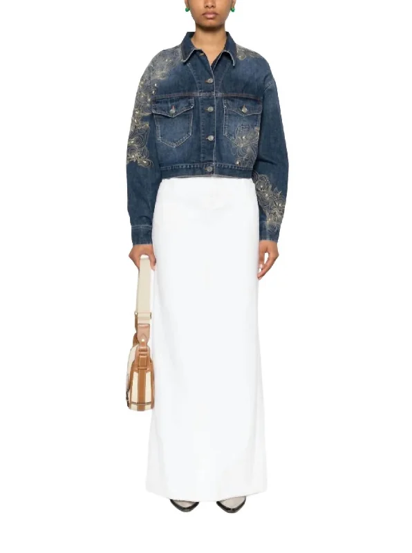 Fresh And Natural Isleya Jacket In Blue