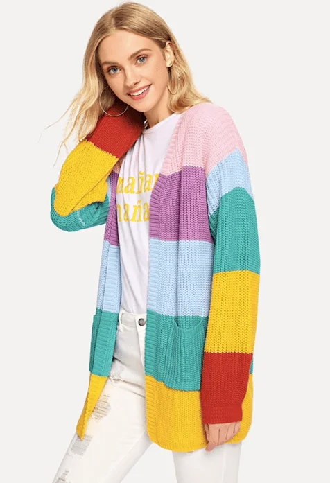 Versatile Comfort Wear IT’S A COLORFUL WORLD CARDIGAN