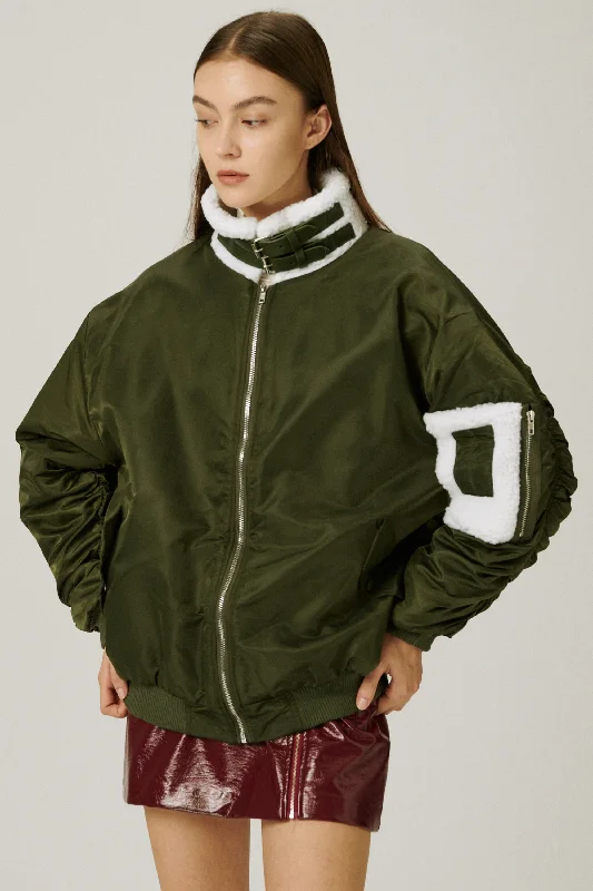 Fashion Touch Izzy Borg Lined Aviator Jacket