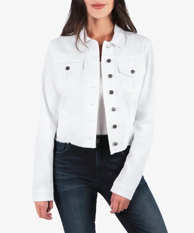 Sexy Fun Kara Denim Jacket In White
