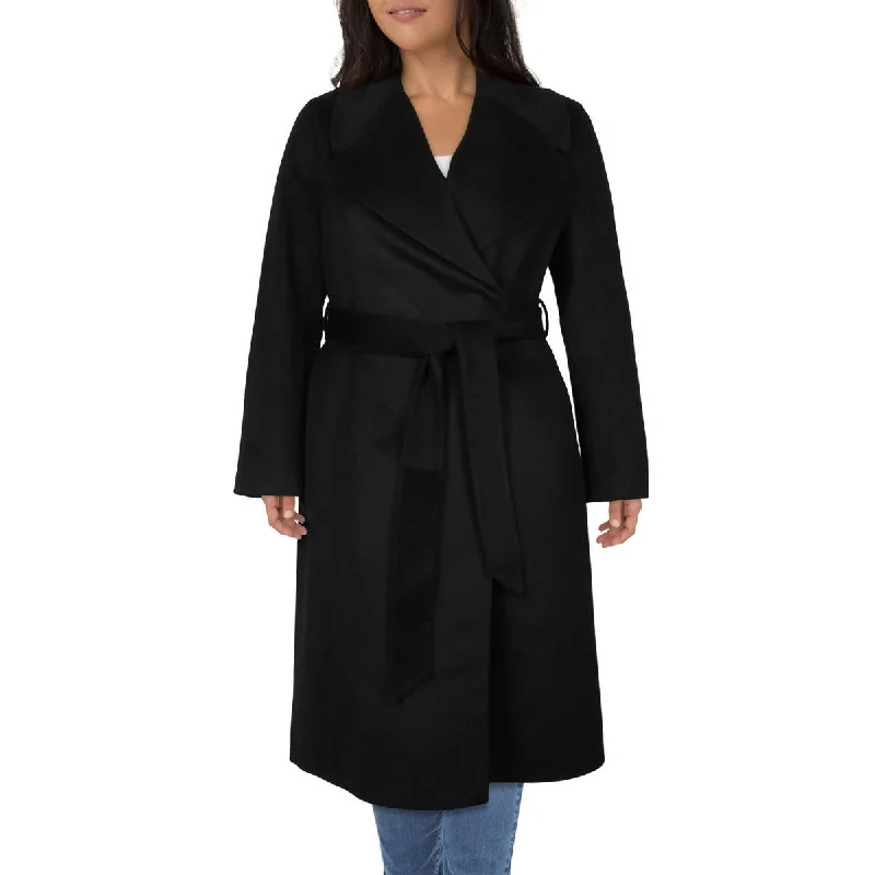 Lauren Ralph Lauren Womens Wool Blend Wool Wrap Coat